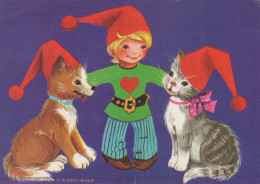 Happy New Year Christmas CHILDREN Vintage Postcard CPSM #PAW523.GB - Nouvel An