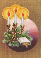 Happy New Year Christmas CANDLE Vintage Postcard CPSM #PAW216.GB - Nouvel An