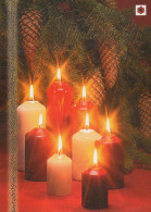 Happy New Year Christmas CANDLE Vintage Postcard CPSM #PAW036.GB - New Year