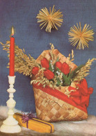 Happy New Year Christmas CANDLE Vintage Postcard CPSM #PAV609.GB - New Year