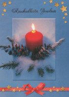 Happy New Year Christmas CANDLE Vintage Postcard CPSM #PAV366.GB - New Year