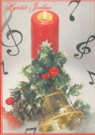 Happy New Year Christmas CANDLE Vintage Postcard CPSM #PAV118.GB - Nouvel An