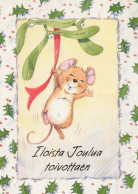 Happy New Year Christmas MOUSE Vintage Postcard CPSM #PAU913.GB - New Year