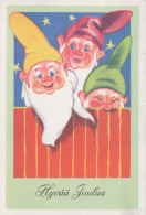 Happy New Year Christmas GNOME Vintage Postcard CPSM #PAU784.GB - Neujahr