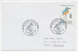 Cover / Postmark France 1991 Bird - Kingfisher - Other & Unclassified