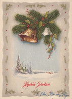 Happy New Year Christmas BELL Vintage Postcard CPSM #PAT551.GB - Neujahr