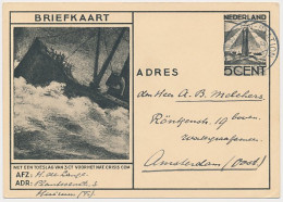 Briefkaart G. 234 Leeuwarden - Amsterdam 1933 - Material Postal