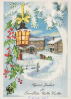 Happy New Year Christmas Horse Vintage Postcard CPSM #PAS988.GB - Neujahr