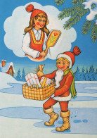 SANTA CLAUS CHRISTMAS Holidays Vintage Postcard CPSM #PAK419.GB - Kerstman