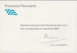 Briefkaart G. 363 Particulier Bedrukt Provincie Flevoland 1986 - Postal Stationery