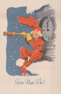 Buon Anno Natale GNOME Vintage Cartolina CPSMPF #PKD395.IT - Nieuwjaar