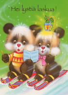 Buon Anno Natale Animale Vintage Cartolina CPSM #PBS390.IT - Neujahr