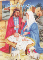 Vergine Maria Madonna Gesù Bambino Natale Religione Vintage Cartolina CPSM #PBP720.IT - Vergine Maria E Madonne