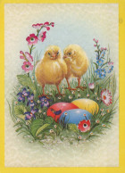 PASQUA POLLO UOVO Vintage Cartolina CPSM #PBO711.IT - Easter