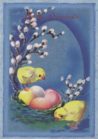 PASQUA POLLO UOVO Vintage Cartolina CPSM #PBO650.IT - Ostern