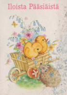 PASQUA POLLO UOVO Vintage Cartolina CPSM #PBO772.IT - Pâques