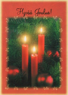 Buon Anno Natale CANDELA Vintage Cartolina CPSM #PBN895.IT - Neujahr