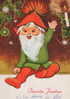 BABBO NATALE Buon Anno Natale Vintage Cartolina CPSM #PBL284.IT - Santa Claus