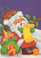 BABBO NATALE Buon Anno Natale Vintage Cartolina CPSM #PBL474.IT - Santa Claus