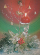 Buon Anno Natale CANDELA Vintage Cartolina CPSM #PBA774.IT - Neujahr