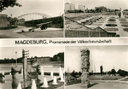 73100497 Magdeburg Wallanlage Historisches Geschuetz Strombruecke Fischbrunnen M - Magdeburg