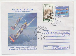 Postal Stationery Romania 2000 Jet Fighter - Heinkel - Guerre Mondiale (Seconde)