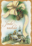 Buon Anno Natale CHIESA Vintage Cartolina CPSM #PAY355.IT - Neujahr