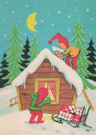 Buon Anno Natale GNOME Vintage Cartolina CPSM #PAY167.IT - New Year