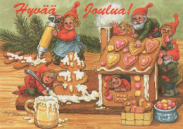 Buon Anno Natale GNOME Vintage Cartolina CPSM #PAW463.IT - New Year