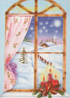 Buon Anno Natale CANDELA Vintage Cartolina CPSM #PAW341.IT - Neujahr
