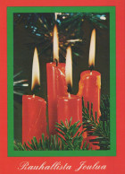 Buon Anno Natale CANDELA Vintage Cartolina CPSM #PAV857.IT - Neujahr