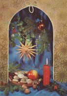 Buon Anno Natale CANDELA Vintage Cartolina CPSM #PAV433.IT - Neujahr