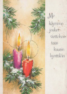 Buon Anno Natale CANDELA Vintage Cartolina CPSM #PAV309.IT - Neujahr