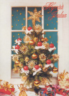 Buon Anno Natale CANDELA Vintage Cartolina CPSM #PAV185.IT - Neujahr