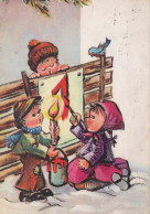 Buon Anno Natale BAMBINO Vintage Cartolina CPSM #PAU046.IT - Neujahr