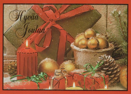 Buon Anno Natale CANDELA Vintage Cartolina CPSM #PAT616.IT - Neujahr