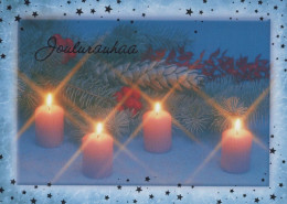 Buon Anno Natale CANDELA Vintage Cartolina CPSM #PAT677.IT - Nouvel An