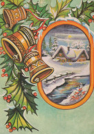 Buon Anno Natale BELL Vintage Cartolina CPSM #PAT430.IT - Nieuwjaar