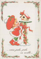 Buon Anno Natale BAMBINO Vintage Cartolina CPSM #PAS809.IT - Nouvel An