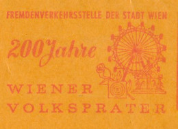 Meter Cover Austria 1966 200 Years Wiener Volksprater - Amusement Park Giant Ferris Wheel - Carnavales