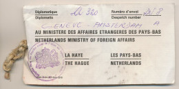 Postzaklabel VN Zwitserland - Den Haag - Diplomatieke Post - Unclassified