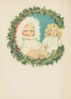 BABBO NATALE BAMBINO Natale Vintage Cartolina CPSM #PAK280.IT - Santa Claus