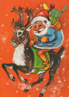 BABBO NATALE Natale Vintage Cartolina CPSM #PAJ921.IT - Santa Claus