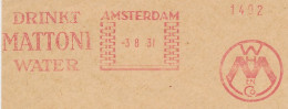 Meter Cover Netherlands 1931 Water - Mineral Water - Drink Mattoni Water  - Andere & Zonder Classificatie
