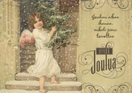 ANGELO Buon Anno Natale Vintage Cartolina CPSM #PAH557.IT - Angeles