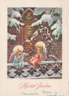 ANGELO Buon Anno Natale Vintage Cartolina CPSM #PAH433.IT - Anges