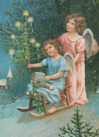 ANGELO Buon Anno Natale Vintage Cartolina CPSM #PAH495.IT - Angels