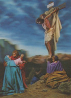 CRISTO SANTO Cristianesimo Religione LENTICULAR 3D Vintage Cartolina CPSM #PAZ004.IT - Gesù