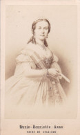 REINE DE BELGIQUE Photo Originale CDV Portrait De Marie-Henriette-Anne Par Le Photographe Neurdein - Old (before 1900)