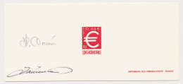 France 1999 - Epreuve / Proof Signed By Engraver Euro Sign - Unclassified